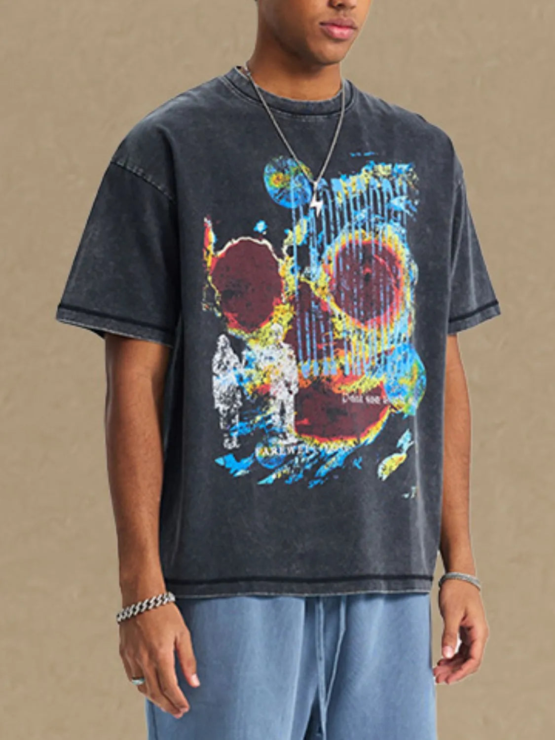 Men's Graphic Round Neck Half Sleeve T-Shirt - Treasured Gift's & More