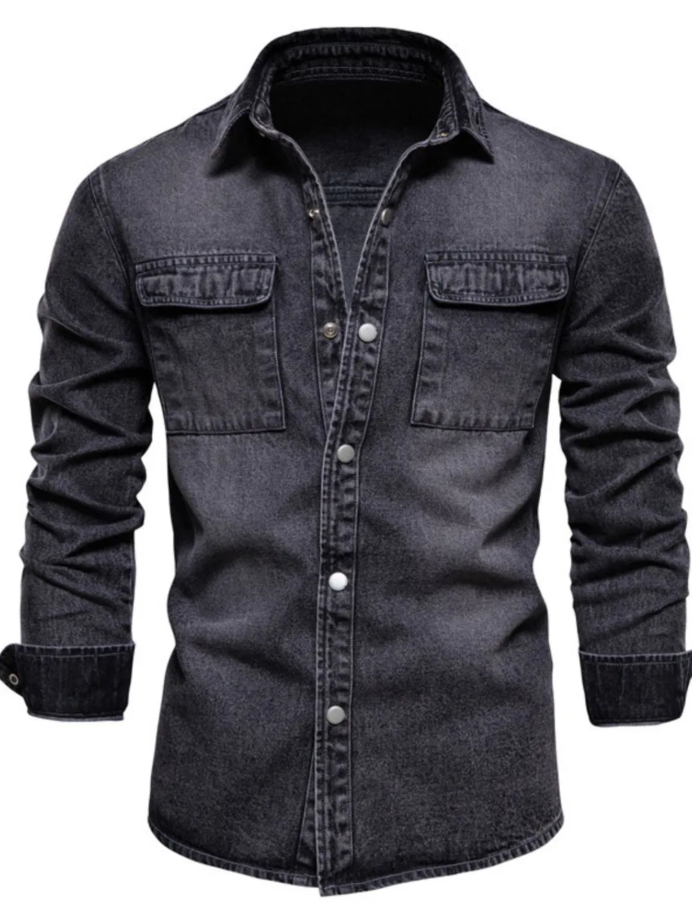 Men's Button Down Chest Pocket Denim Jacket - Treasured Gift's & More