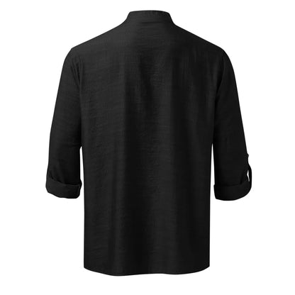Men's Full Size Half Button Long Sleeve Shirt Plus Size - Treasured Gift's & More