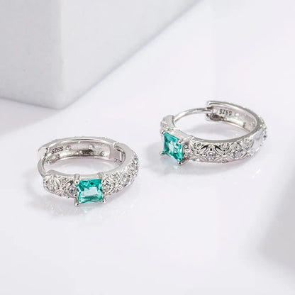 925 Sterling Silver Inlaid Zircon Earrings - Treasured Gift's & More