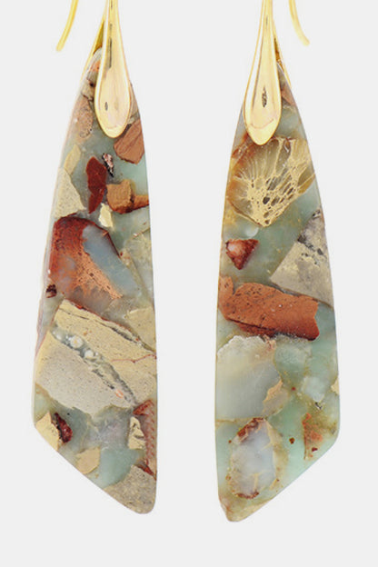 Handmade Natural Stone Dangle Earrings - Treasured Gift's & More