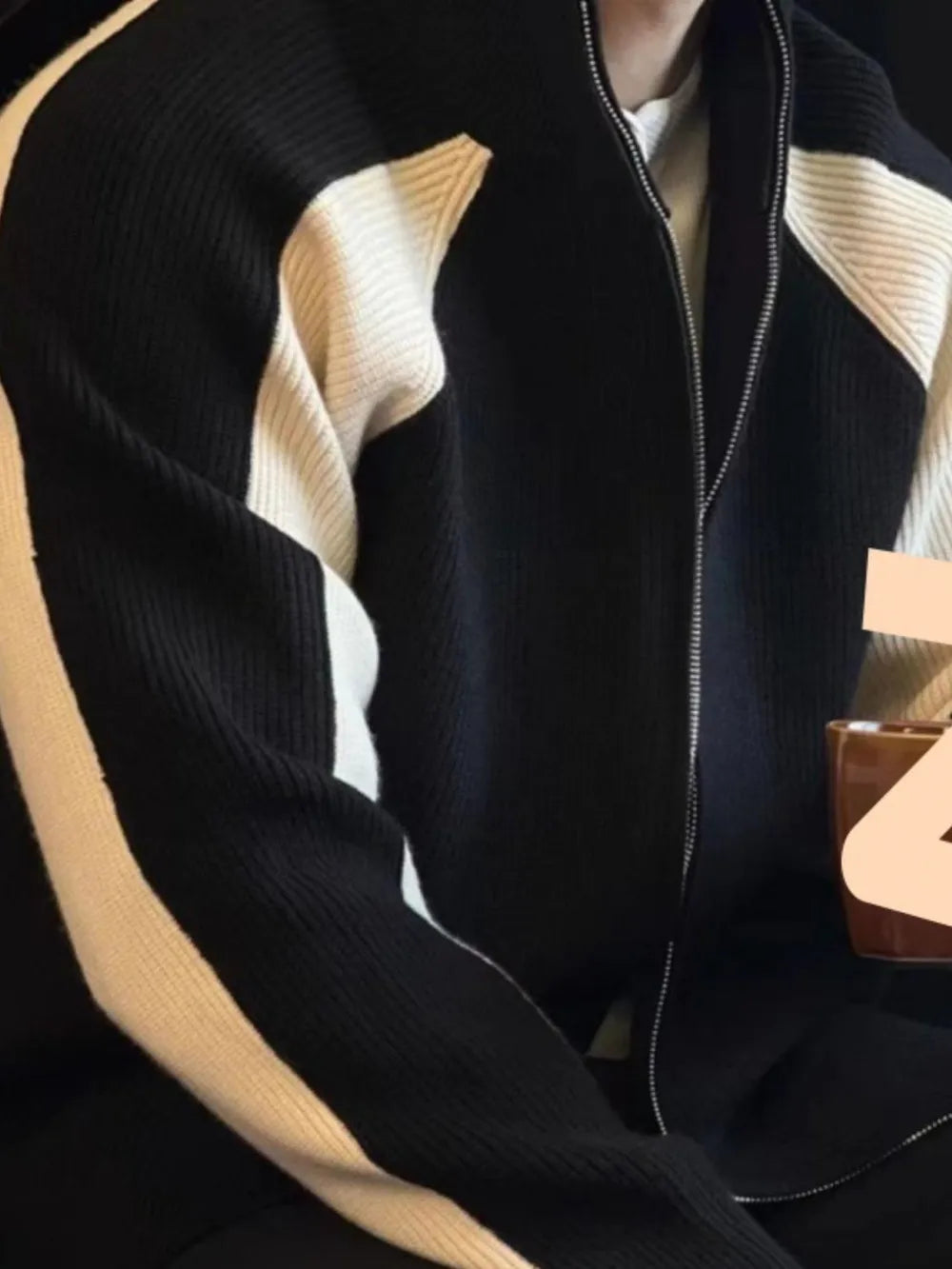 Men's Plus Size Zip Up Long Sleeve Cardigan - Treasured Gift's & More