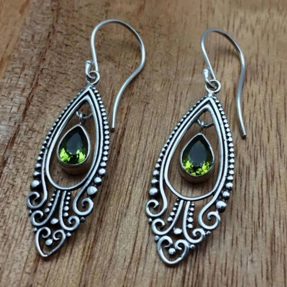 Alloy Rhinestone Cutout Earrings - Treasured Gift's & More