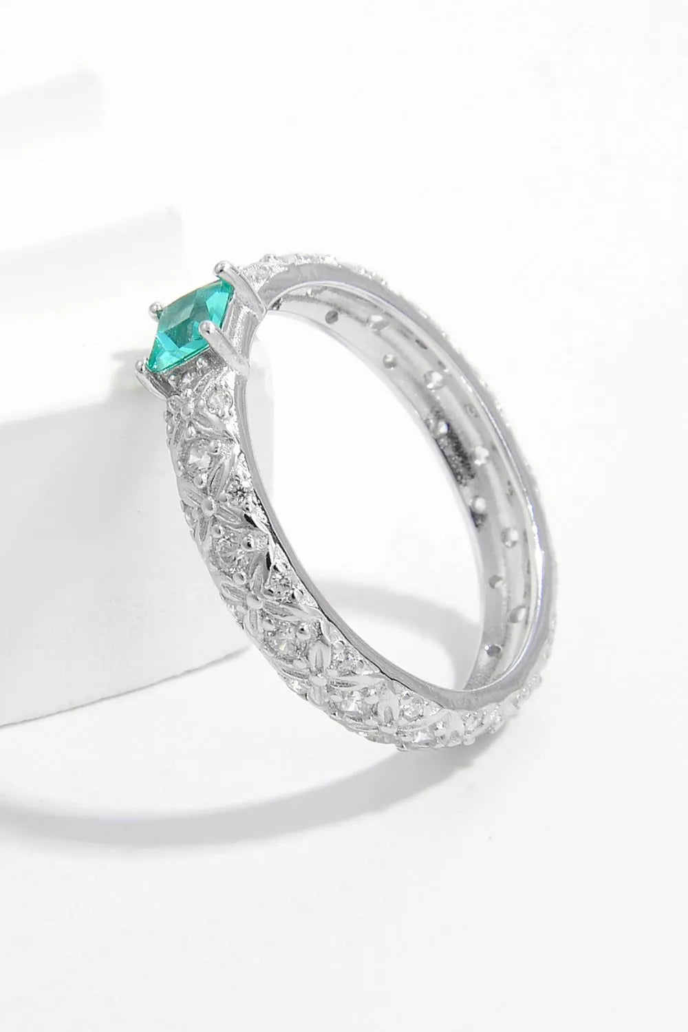 925 Sterling Silver Square Zircon Ring - Treasured Gift's & More