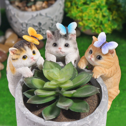 Resin garden potted cat pot with hanging accessories - Just $13.74! Shop now at Treasured Gift's & More