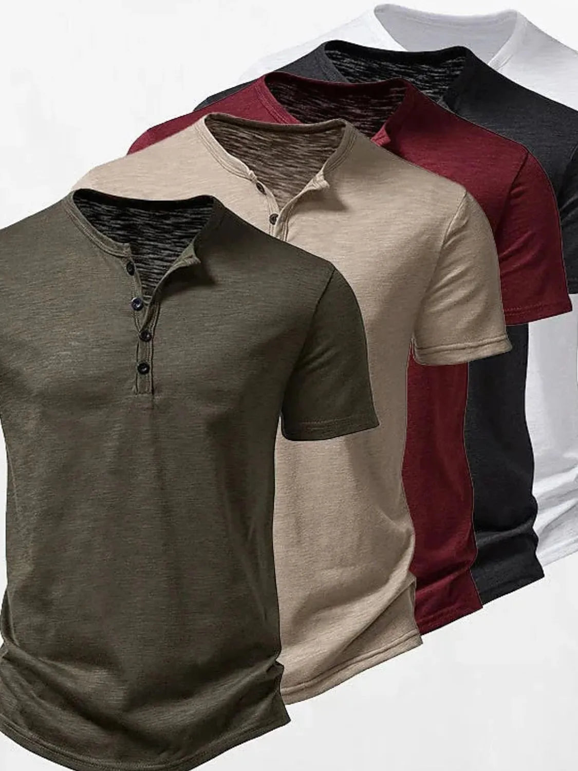 Men's Full Size Button Detail Short Sleeve Polo Plus Size - Treasured Gift's & More