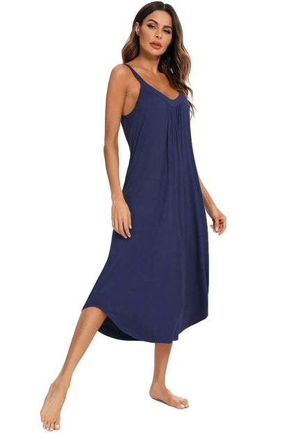 V-Neck Midi Lounge Dress - Treasured Gift's & More