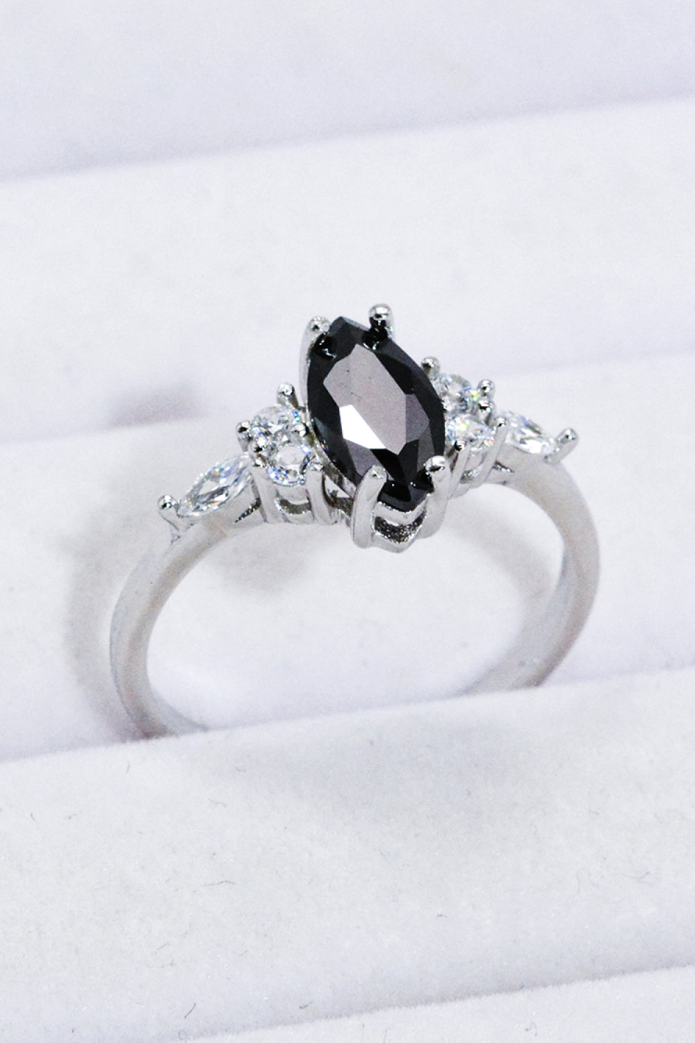 925 Sterling Silver Black Agate Ring - Treasured Gift's & More
