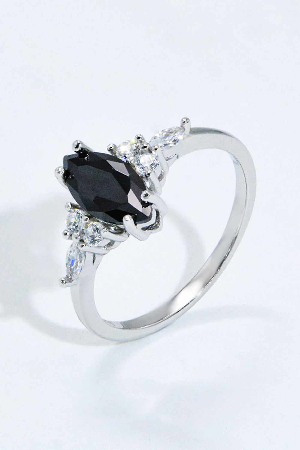 925 Sterling Silver Black Agate Ring - Treasured Gift's & More