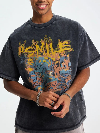 Men's Graphic Round Neck Short Sleeve T-Shirt - Treasured Gift's & More