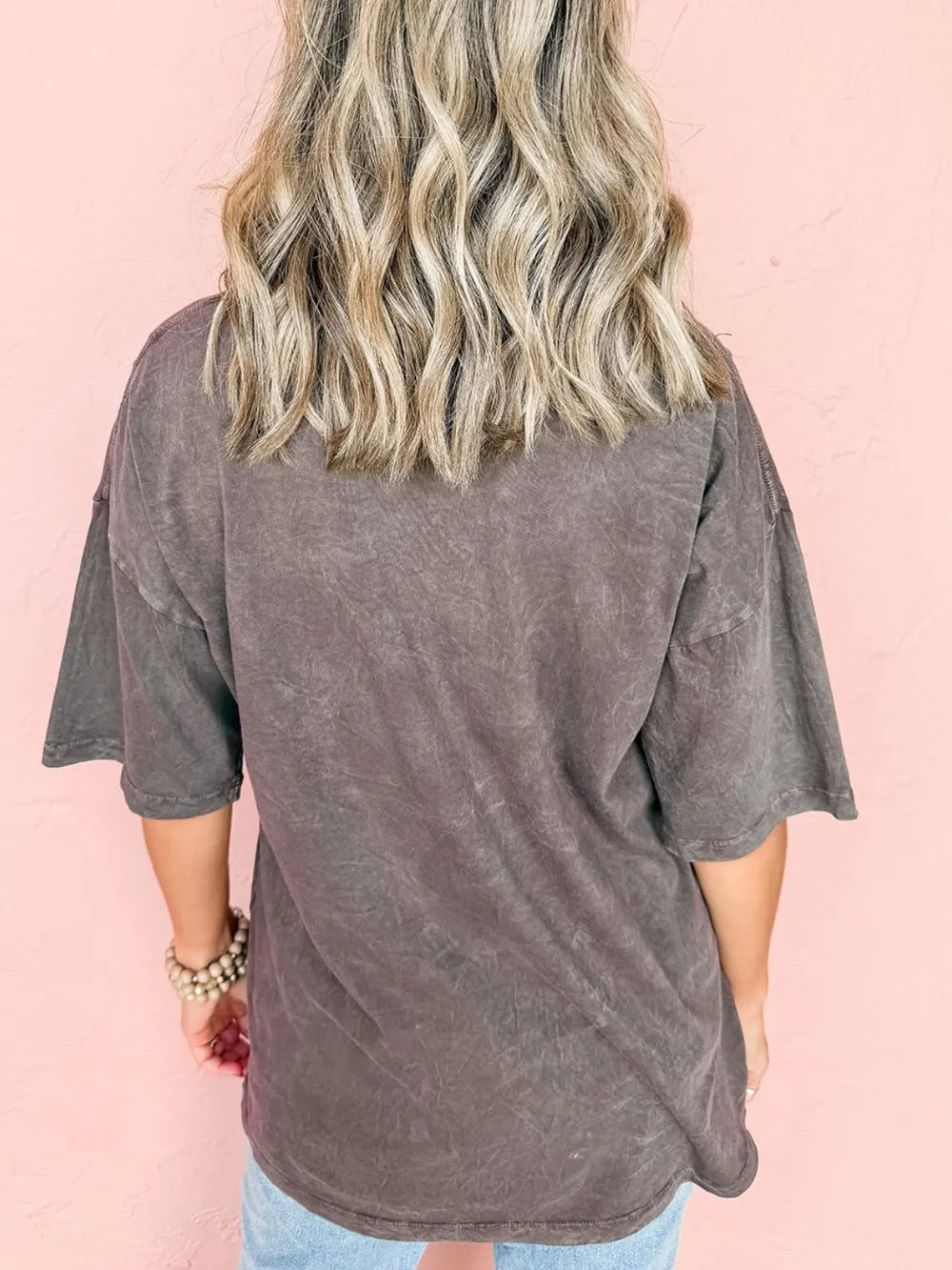 Cheetah Mineral Wash Round Neck Half Sleeve T-Shirt - Treasured Gift's & More