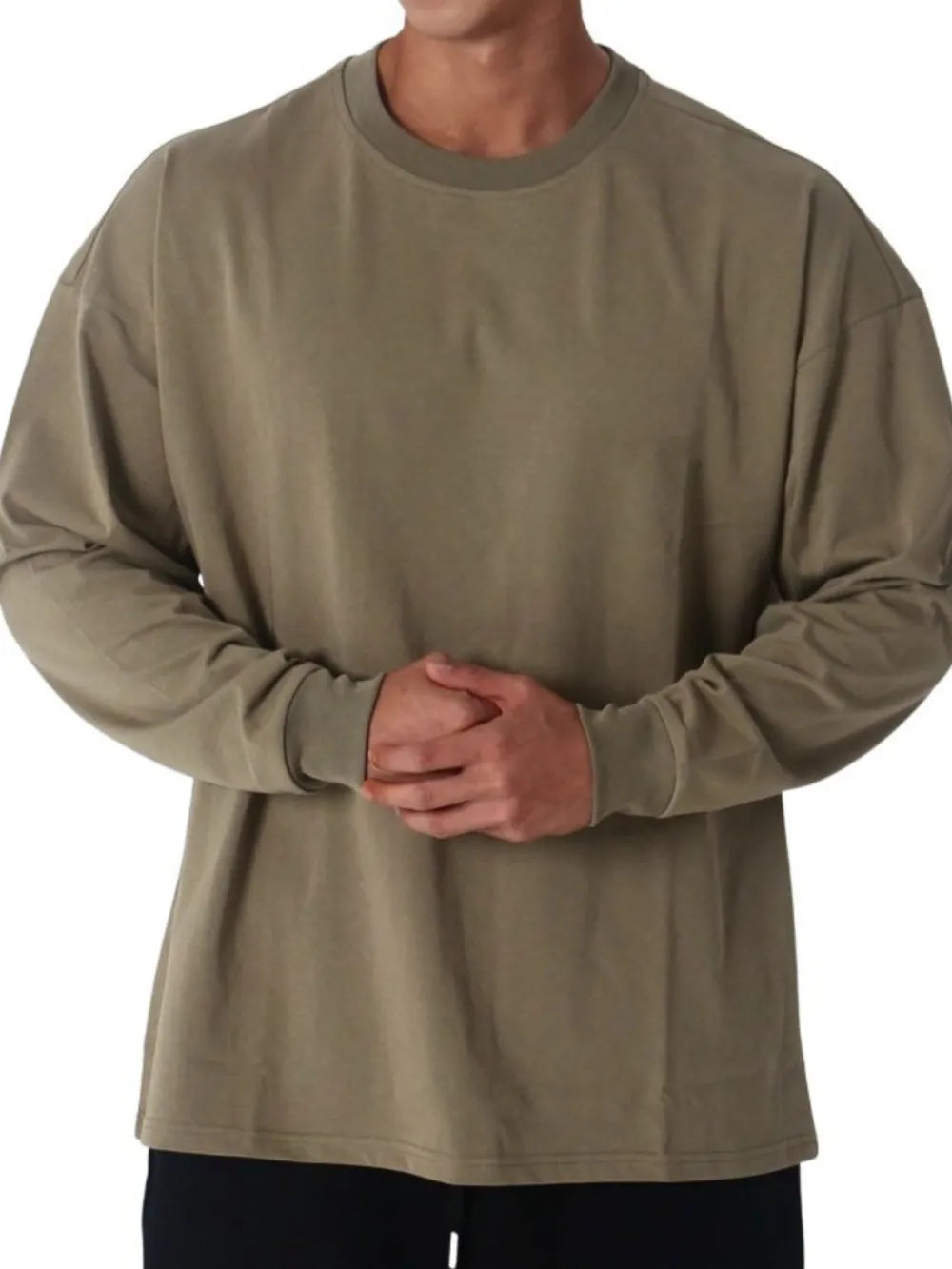Men's Plus Size Round Neck Long Sleeve T-Shirt - Treasured Gift's & More