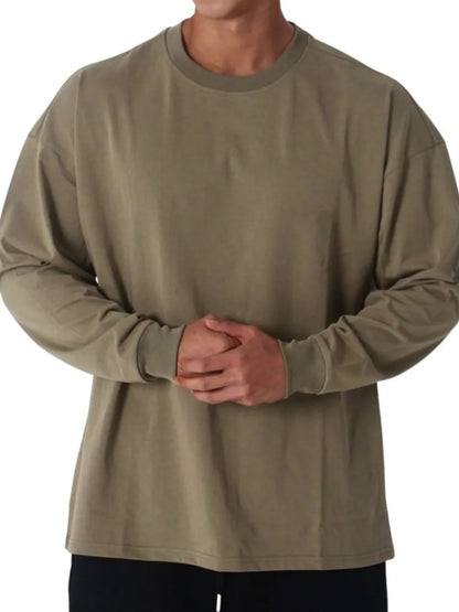 Men's Plus Size Round Neck Long Sleeve T-Shirt - Treasured Gift's & More