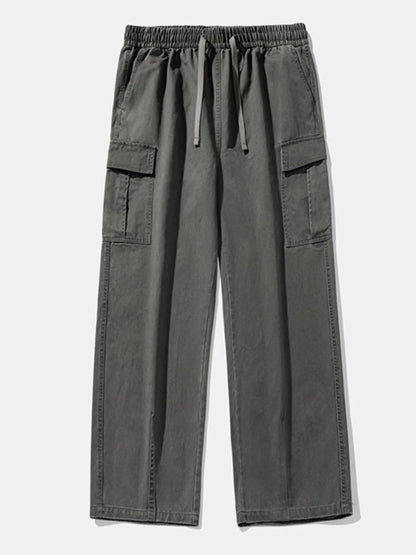 Men's Plus Size Drawstring Pants with Cargo Pockets - Treasured Gift's & More