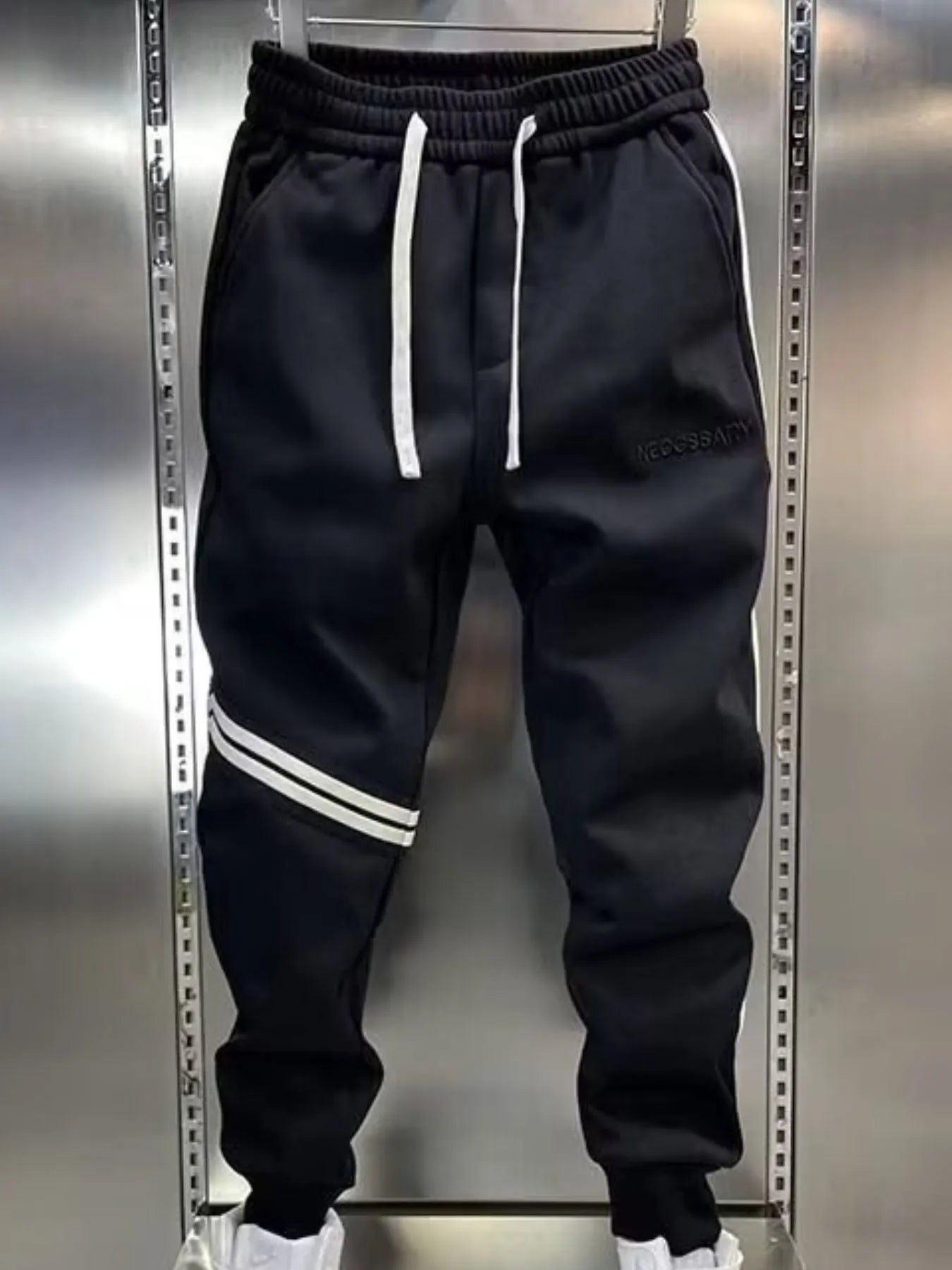 Men's Plus Size Drawstring Striped Joggers - Treasured Gift's & More