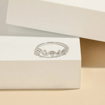 925 Sterling Silver Inlaid Zircon Ring - Treasured Gift's & More