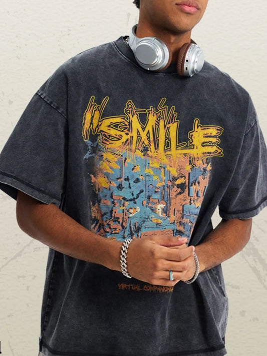 Men's Graphic Round Neck Short Sleeve T-Shirt - Treasured Gift's & More