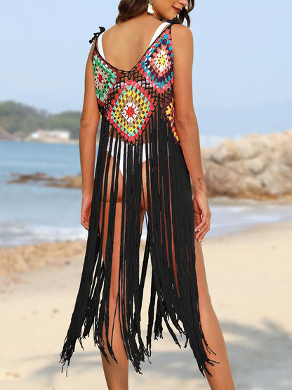 Fringe Spaghetti Strap Cover-Up - Treasured Gift's & More