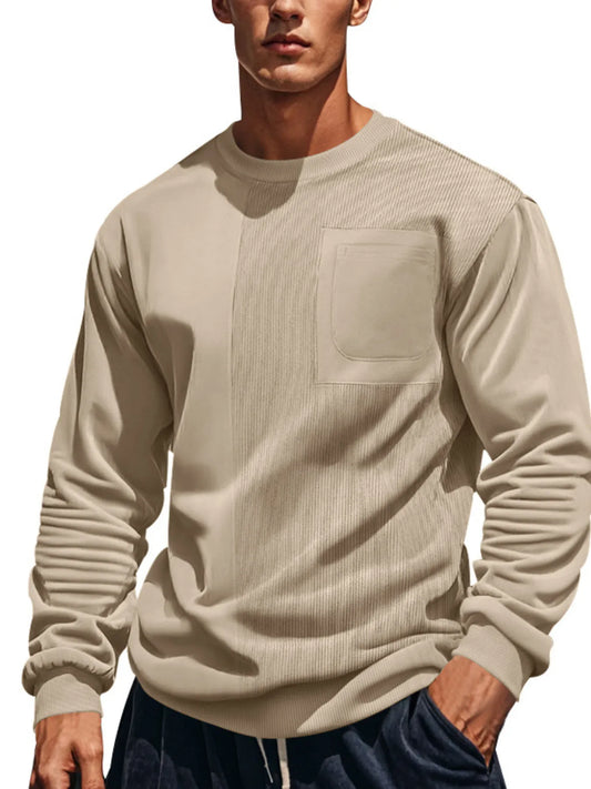 Men's Full Size Round Neck Long Sleeve Sweatshirt Plus Size - Treasured Gift's & More