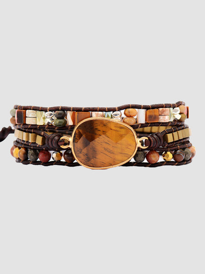 Geometrical Shape Triple-Layer Bracelet - Treasured Gift's & More
