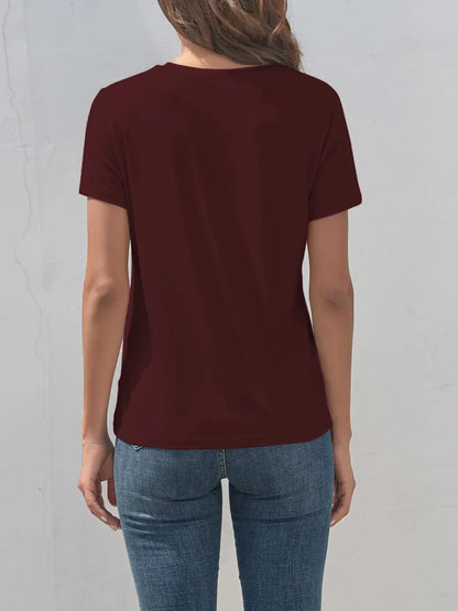 Cat Round Neck Short Sleeve T-Shirt - Treasured Gift's & More