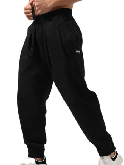Men's Plus Size Drawstring Pocketed Active Pants - Treasured Gift's & More