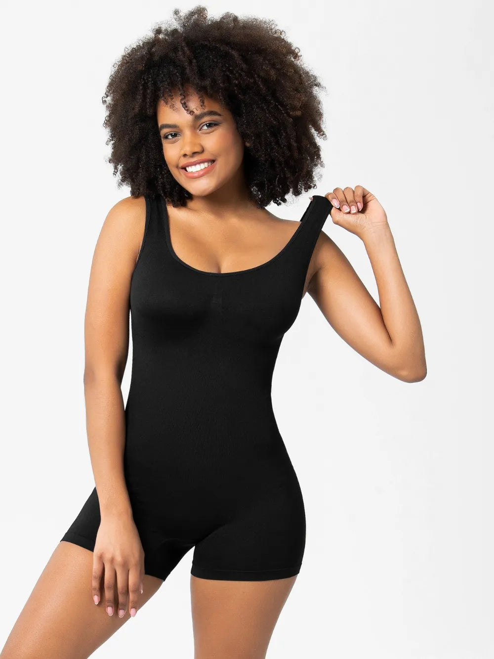Scoop Neck Wide Strap Shaping Romper - Treasured Gift's & More