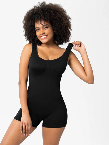 Scoop Neck Wide Strap Shaping Romper - Treasured Gift's & More