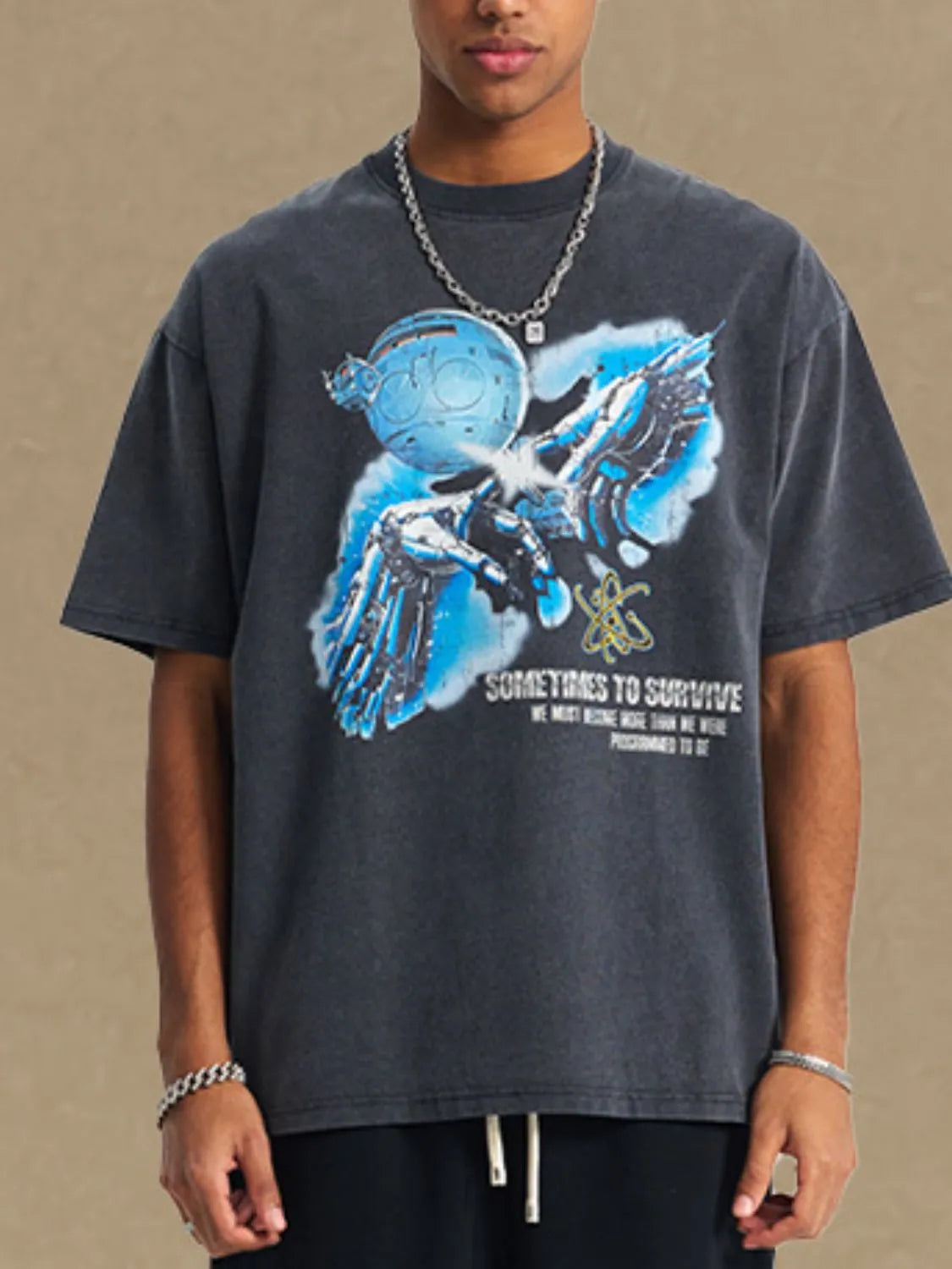 Men's Graphic Round Neck Half Sleeve T-Shirt - Treasured Gift's & More