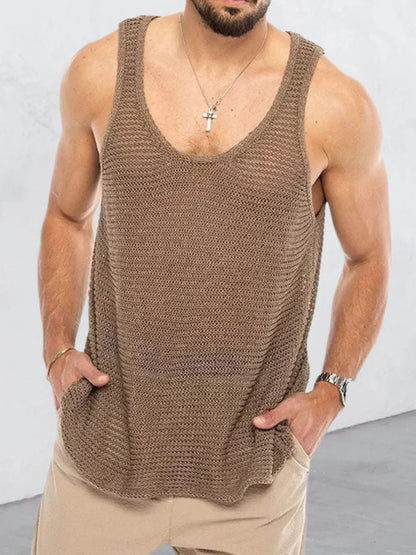 Men's Plus Size Scoop Neck Knit Tank - Treasured Gift's & More
