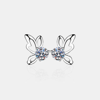 1 Carat Moissanite Butterfly Shape Earrings - Treasured Gift's & More