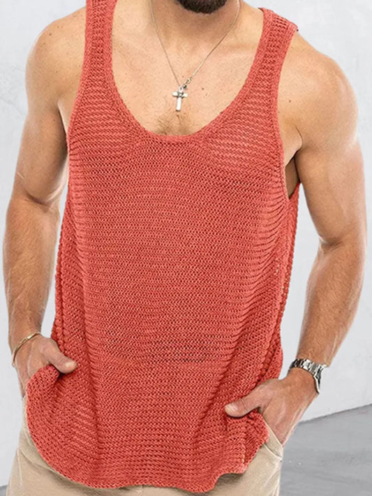 Men's Plus Size Scoop Neck Knit Tank - Treasured Gift's & More