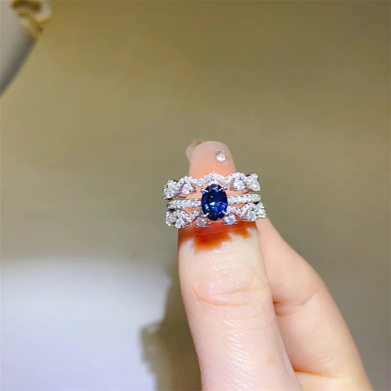 1 Carat Moissanite 925 Sterling Silver Ring - Treasured Gift's & More