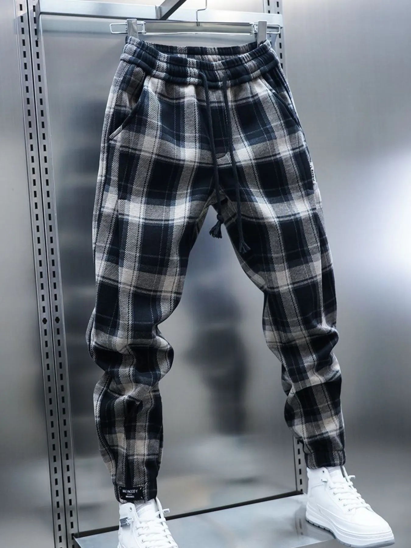 Men's Plus Size Plaid Drawstring Joggers - Treasured Gift's & More