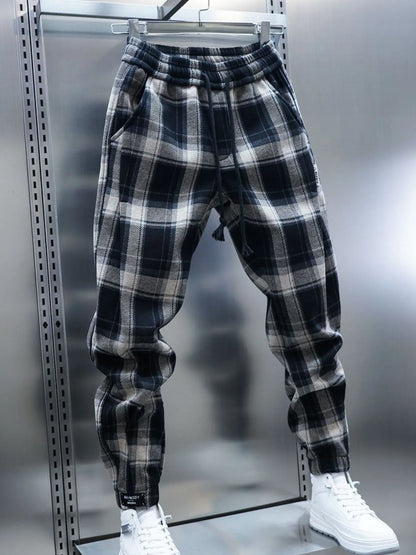 Men's Plus Size Plaid Drawstring Joggers - Treasured Gift's & More