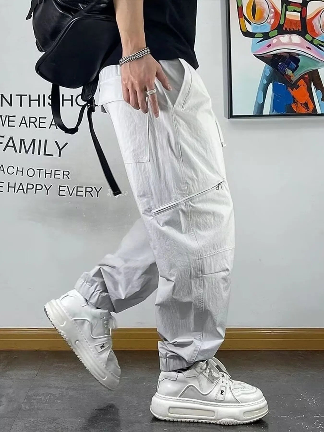 Men's Plus Size Drawstring Loose Fit Pants - Treasured Gift's & More