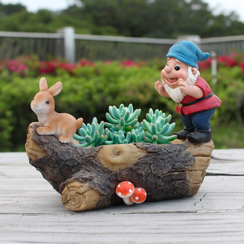 Dwarf Rabbit Flower Pot Decoration - Just $20.40! Shop now at Treasured Gift's & More