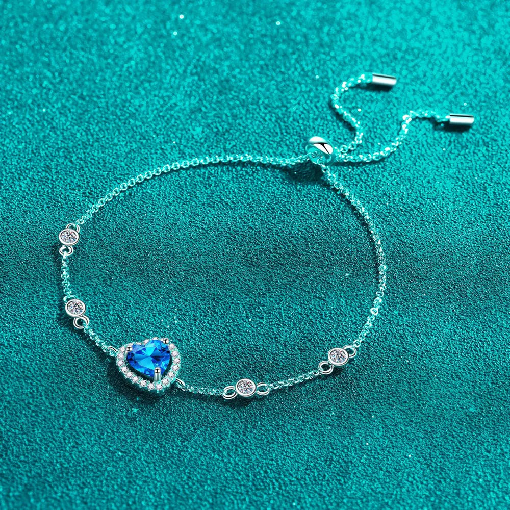 1 Carat Moissanite 925 Sterling Silver Bracelet - Treasured Gift's & More