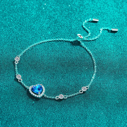 1 Carat Moissanite 925 Sterling Silver Bracelet - Treasured Gift's & More