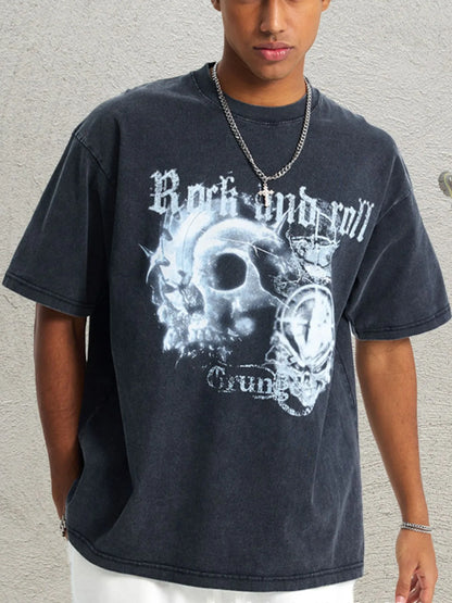 Men's Graphic Round Neck Short Sleeve T-Shirt - Treasured Gift's & More
