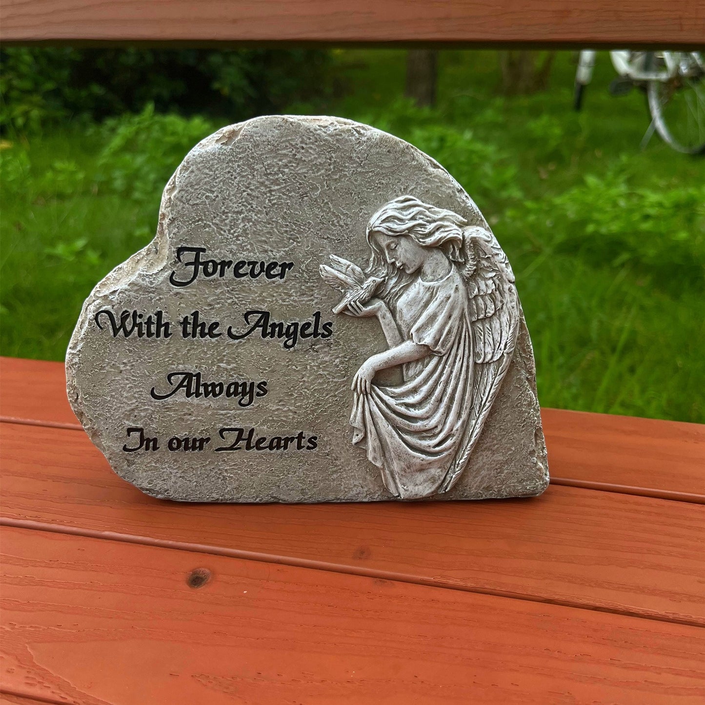 Outdoor Heart shaped Angel Statue - Just $21.18! Shop now at Treasured Gift's & More