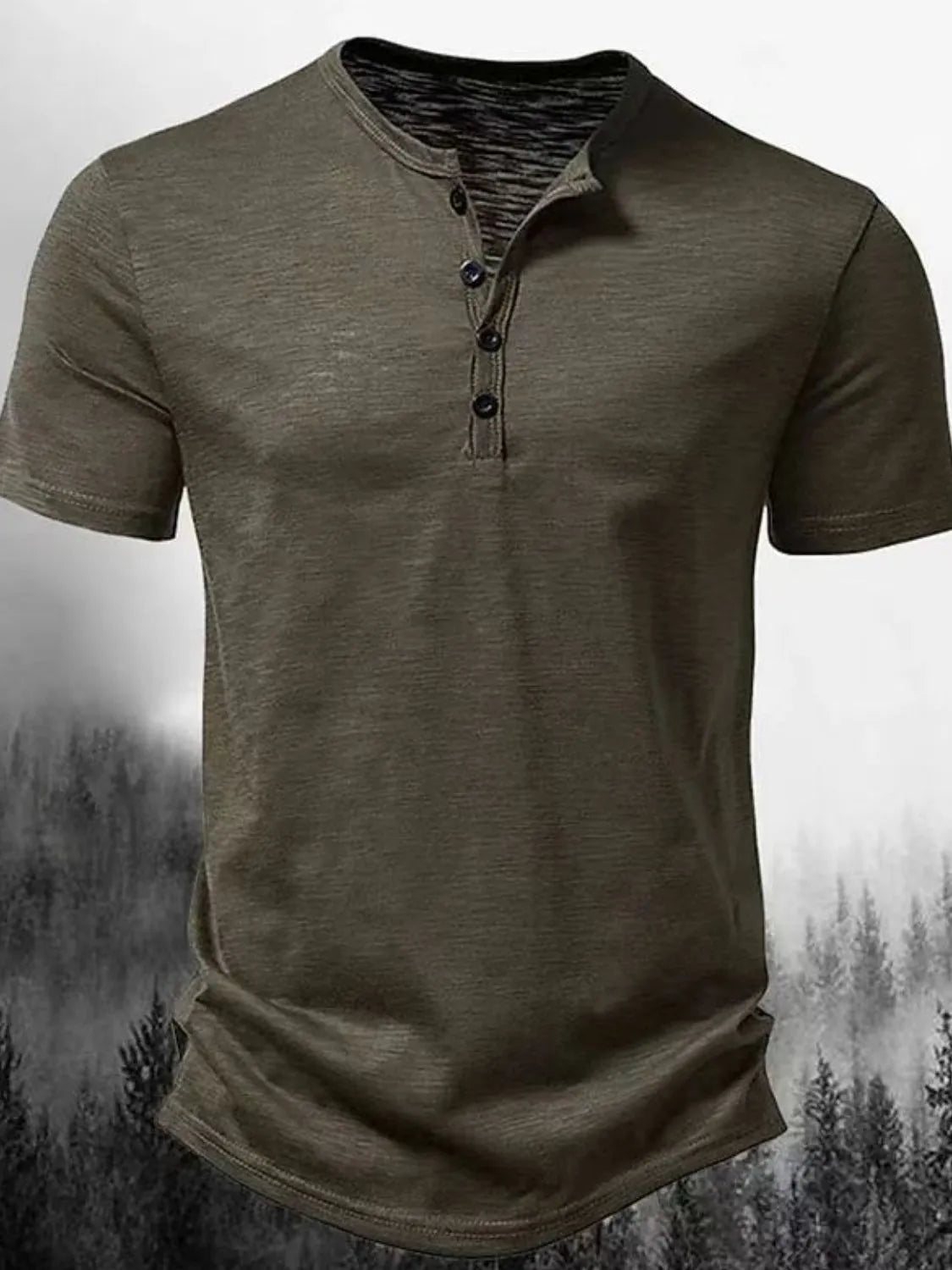 Men's Full Size Button Detail Short Sleeve Polo Plus Size - Treasured Gift's & More