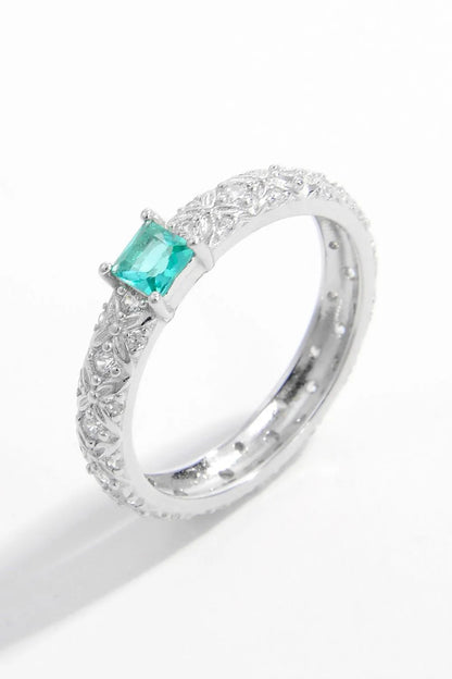 925 Sterling Silver Square Zircon Ring - Treasured Gift's & More