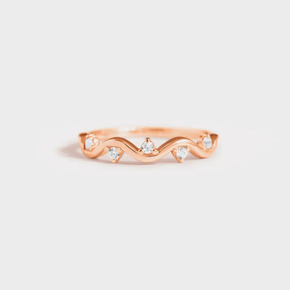 925 Sterling Silver Inlaid Zircon Ring - Treasured Gift's & More