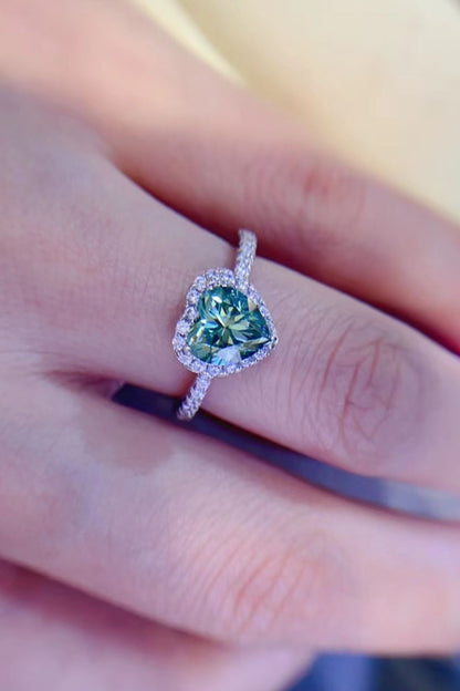 1-Carat Moissanite Heart Ring - Treasured Gift's & More