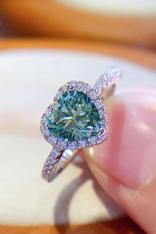 1-Carat Moissanite Heart Ring - Treasured Gift's & More