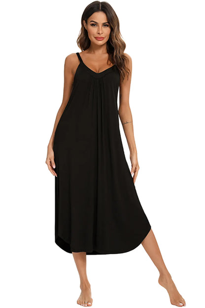 V-Neck Midi Lounge Dress - Treasured Gift's & More