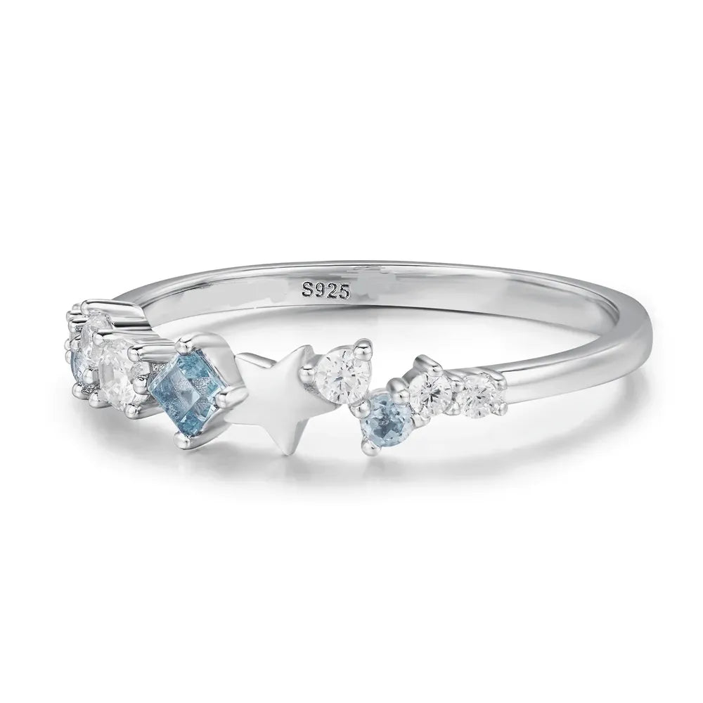 Star Inlaid Zircon Ring - Treasured Gift's & More