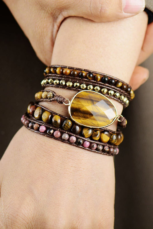Natural Stone Layered Bracelet - Treasured Gift's & More