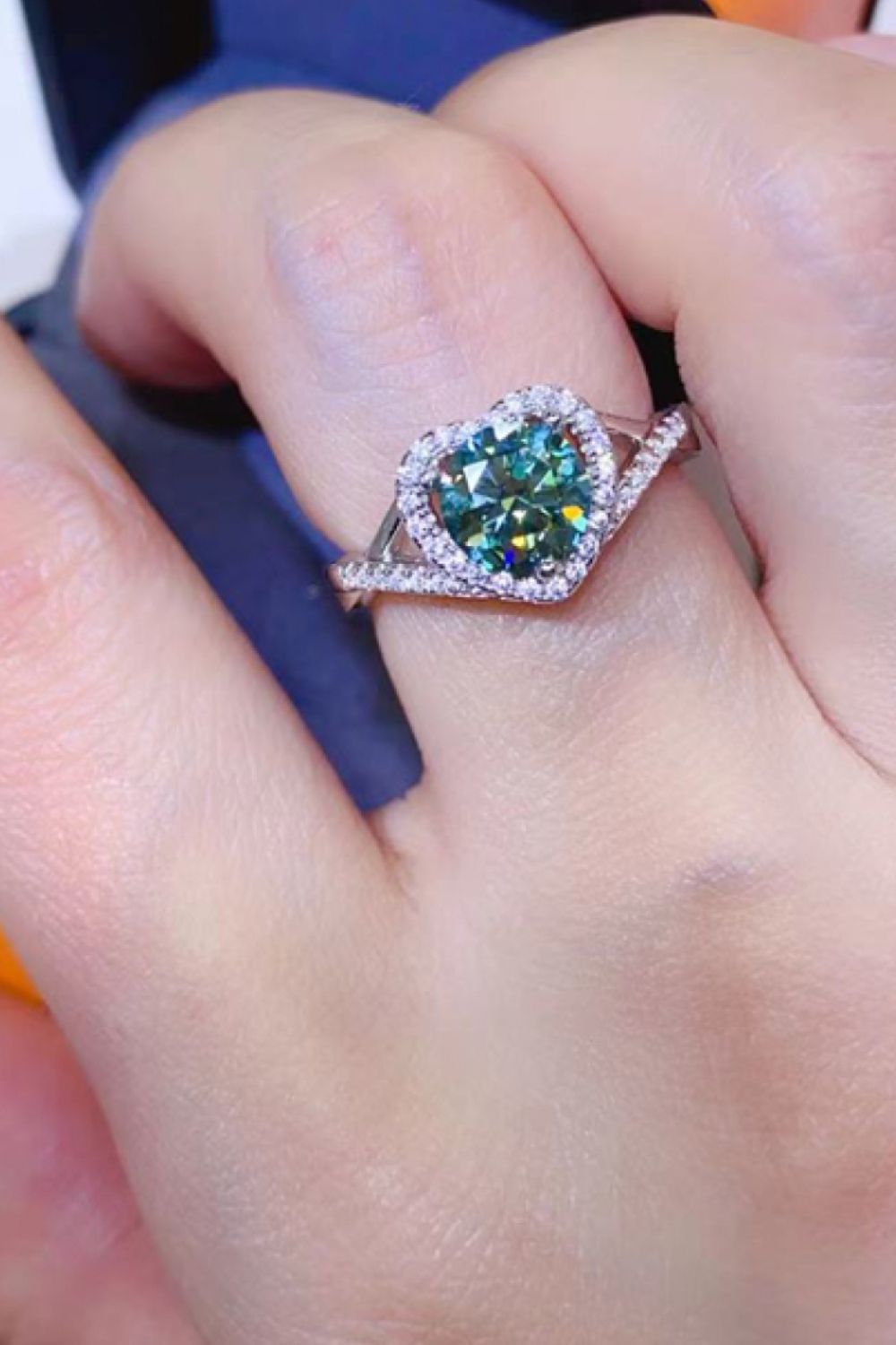 Adored 1 Carat Moissanite 925 Sterling Silver Heart Ring - Treasured Gift's & More